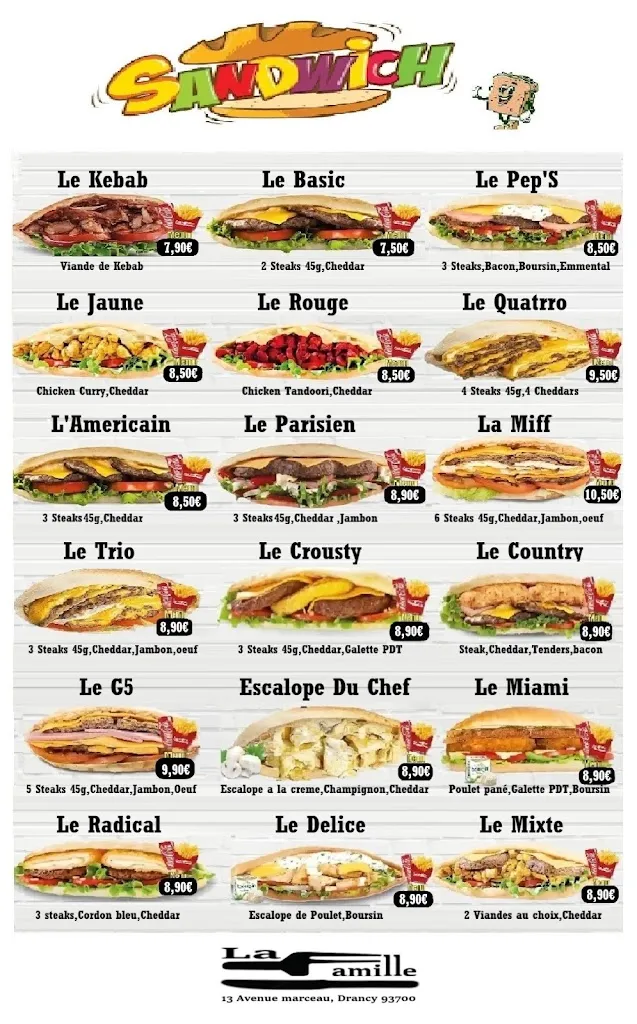 Menu_LA FAMILLE eat_Drancy_image_1