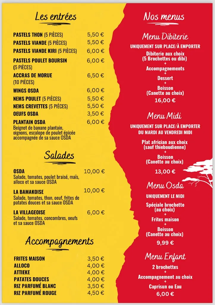 Menu_o'saveurs d'afrique_Élancourt_image_1