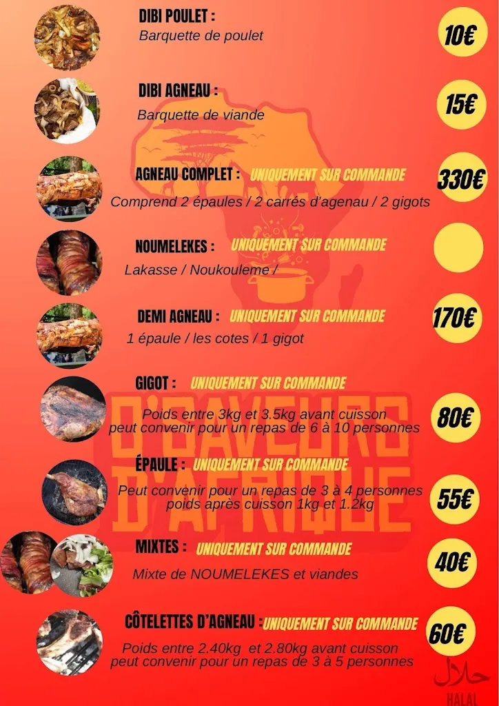 Menu_o'saveurs d'afrique_Élancourt_image_3