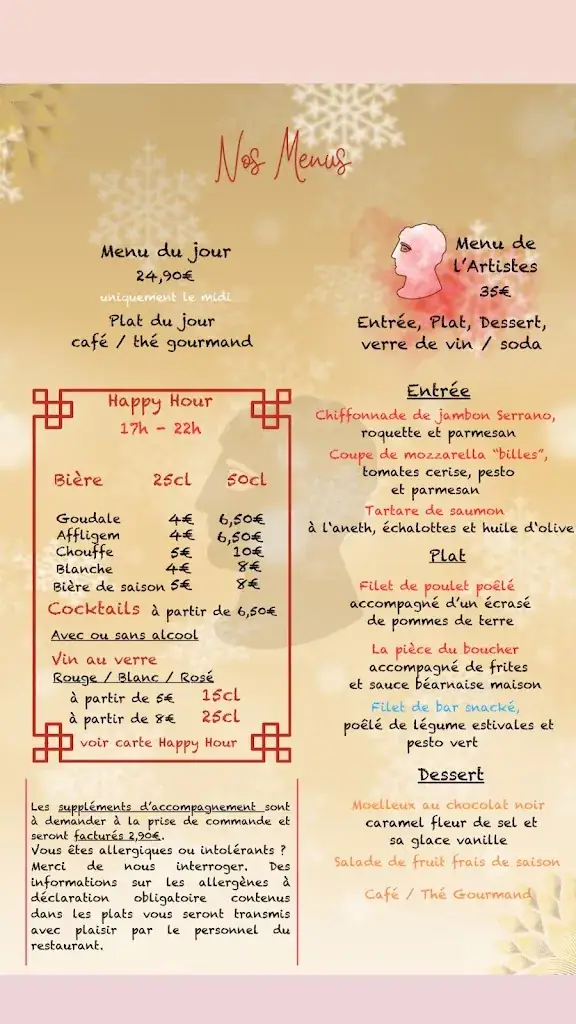 Menu_La Table des Artistes_Courbevoie_immagine_1