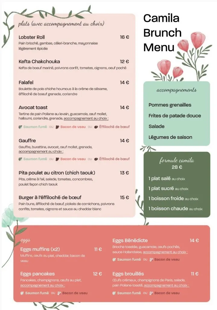Menu_Restaurant Courbevoie | Brunch Camila Café_Courbevoie_image_1