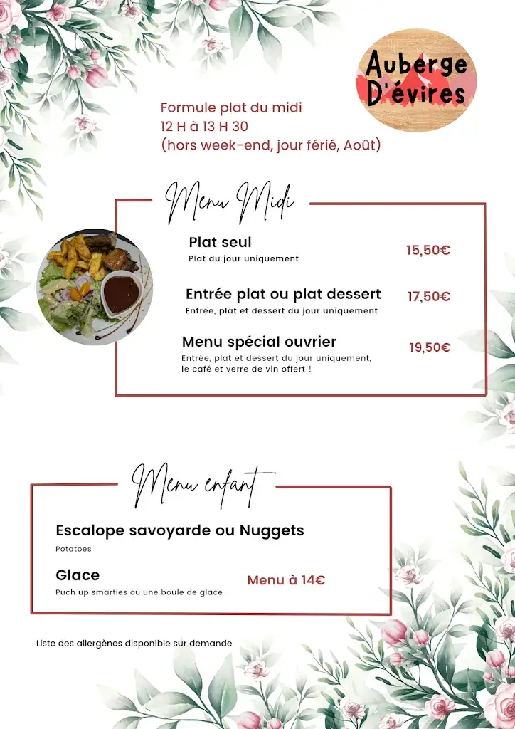 Menü_AUBERGE D'ÉVIRES_Fillière_Bild_4