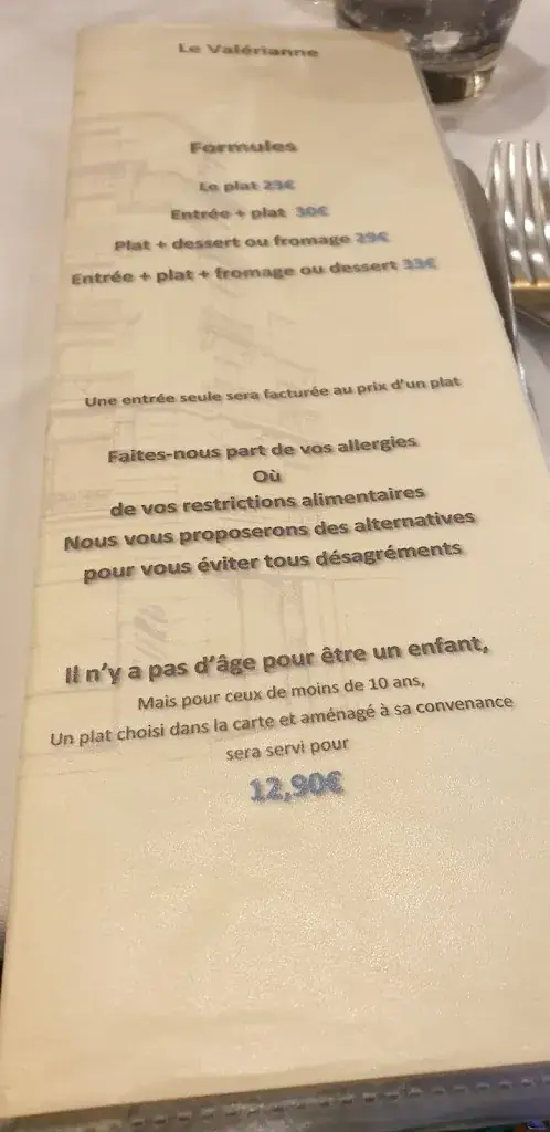 Menu_Le Valerianne_Courbevoie_image_1