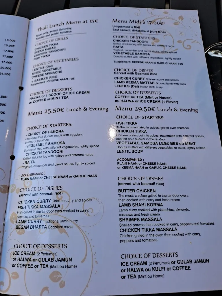 Menu_Restaurant Le Lassani_Courbevoie_image_1