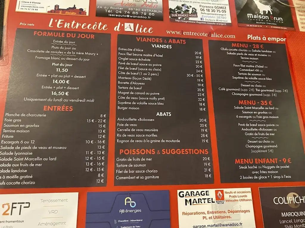 Menu_L’Entrecôte d’Alice_Estrablin_image_2
