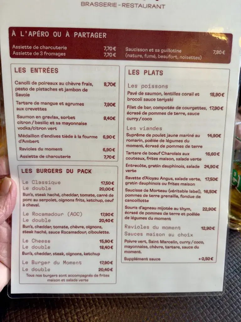 Menu_Brasserie Le Quinze_Étiolles_image_2