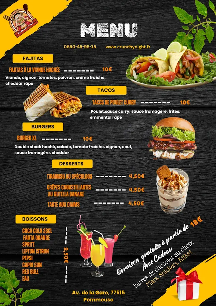 Menu_Crunchy night_Faremoutiers_image_1