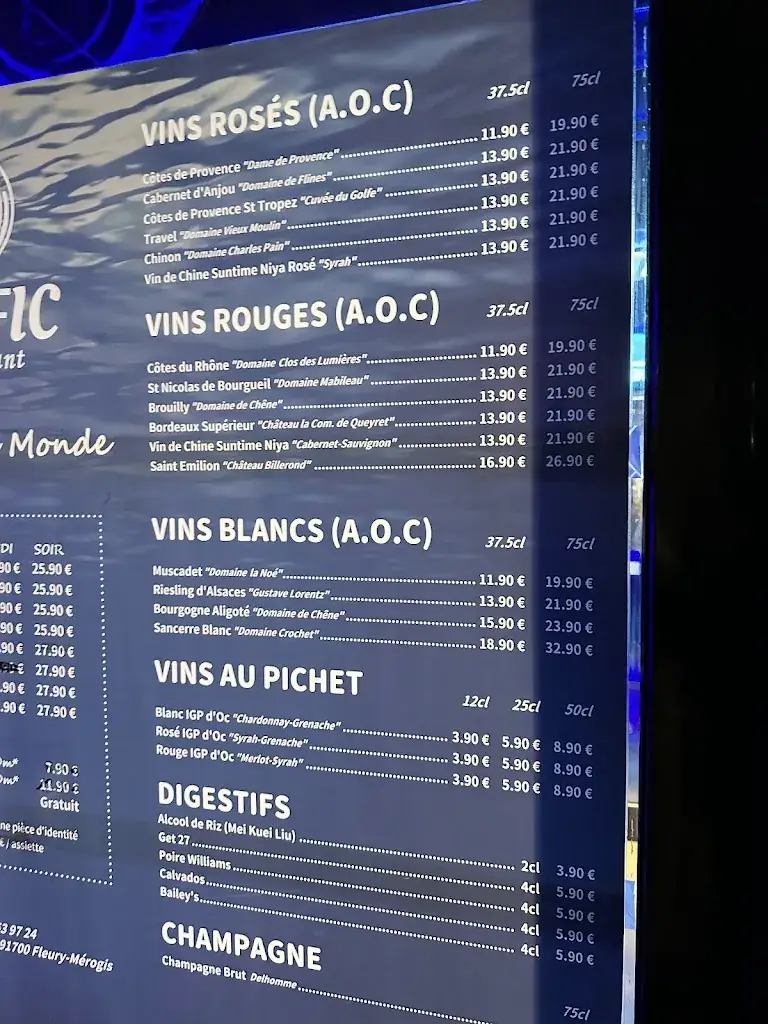 Menu_PACIFIC 91_Fleury-Mérogis_image_3