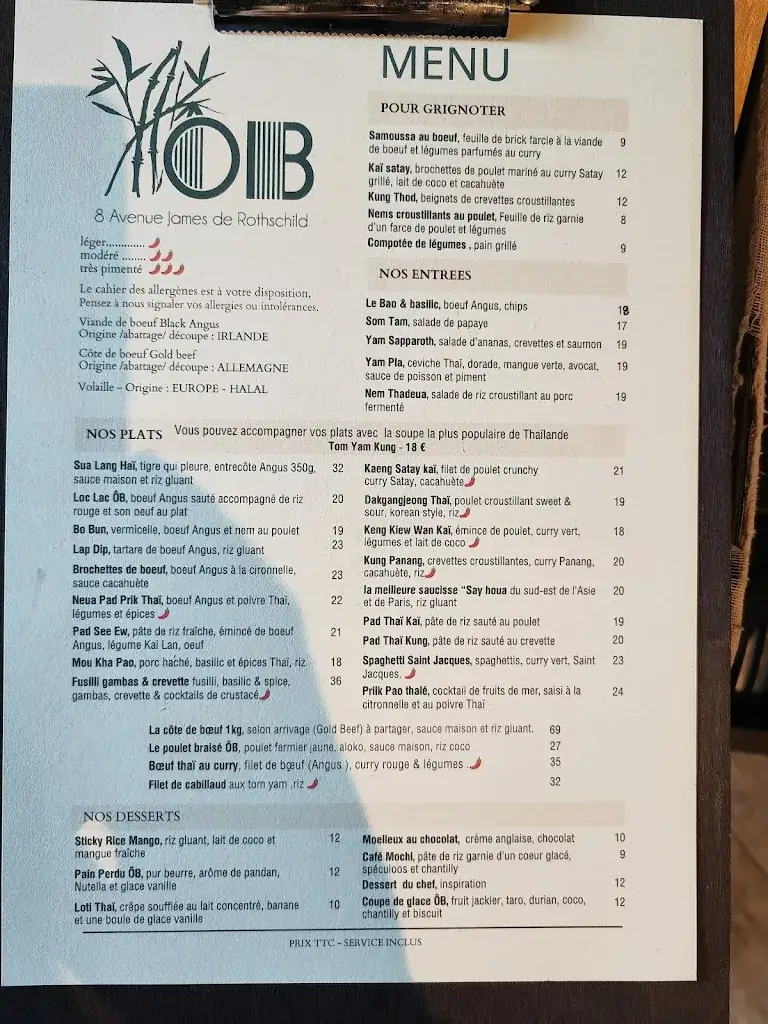 Menu_Ô Bamboo_Ferrières-en-Brie_image_1