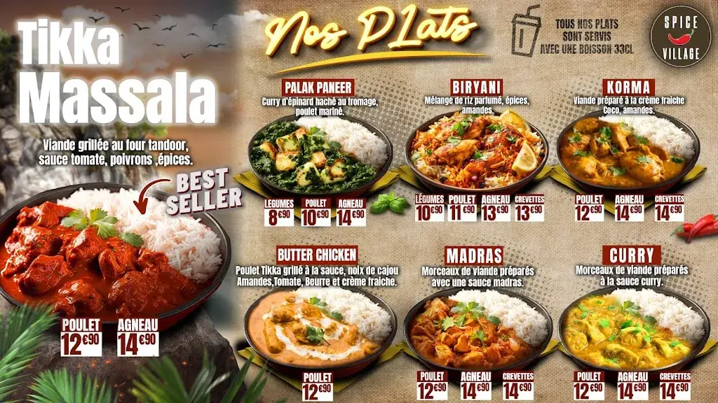Menu_Spice Village_Eaubonne_image_1
