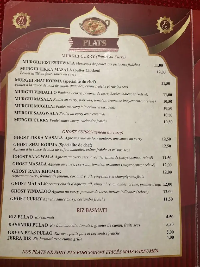 Menu_Bhameshwari Restaurant Indien_Draveil_image_1