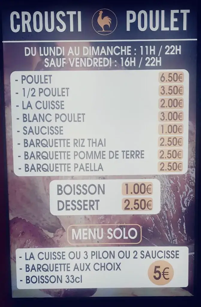 Menu_Original Grill Poulet_Draveil_image_4