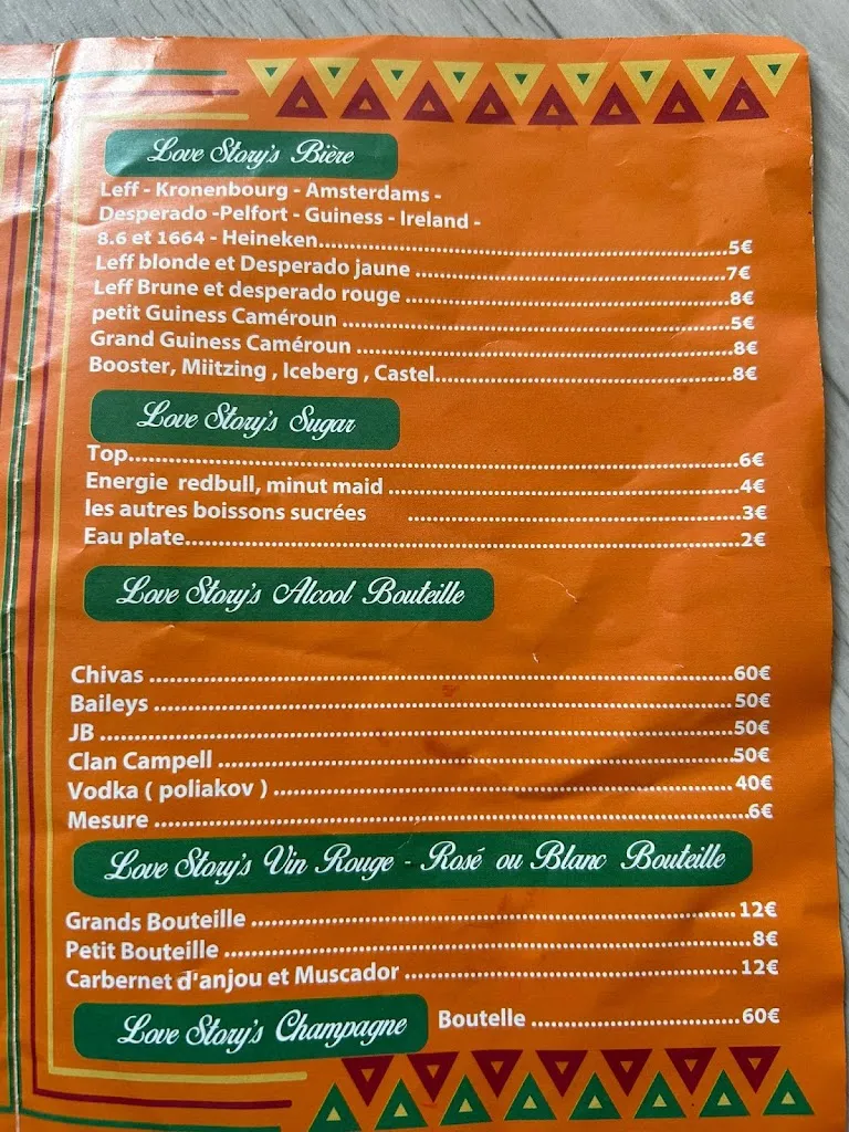 Menu_Love story's_Draveil_image_2