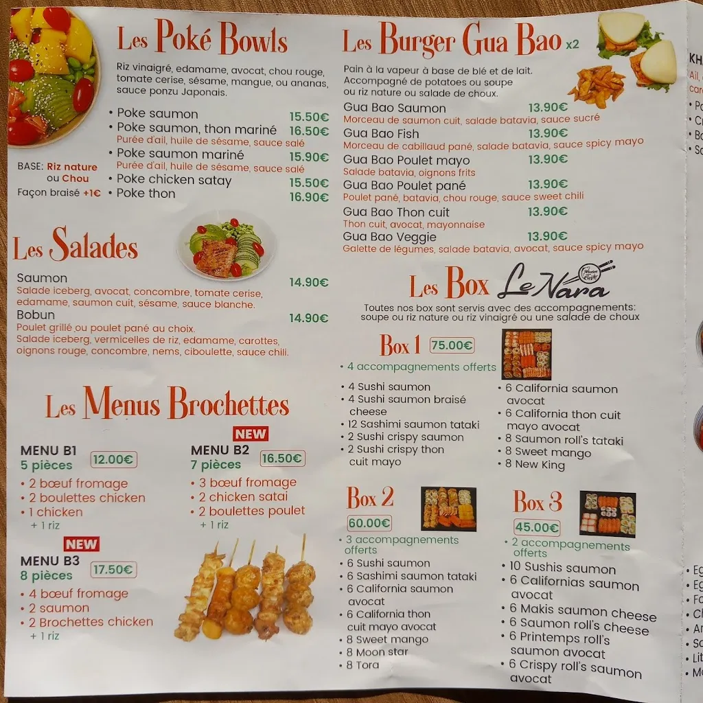 Menu_Le Nara - Restaurant Sushi Thaï_Vigneux-sur-Seine_image_2
