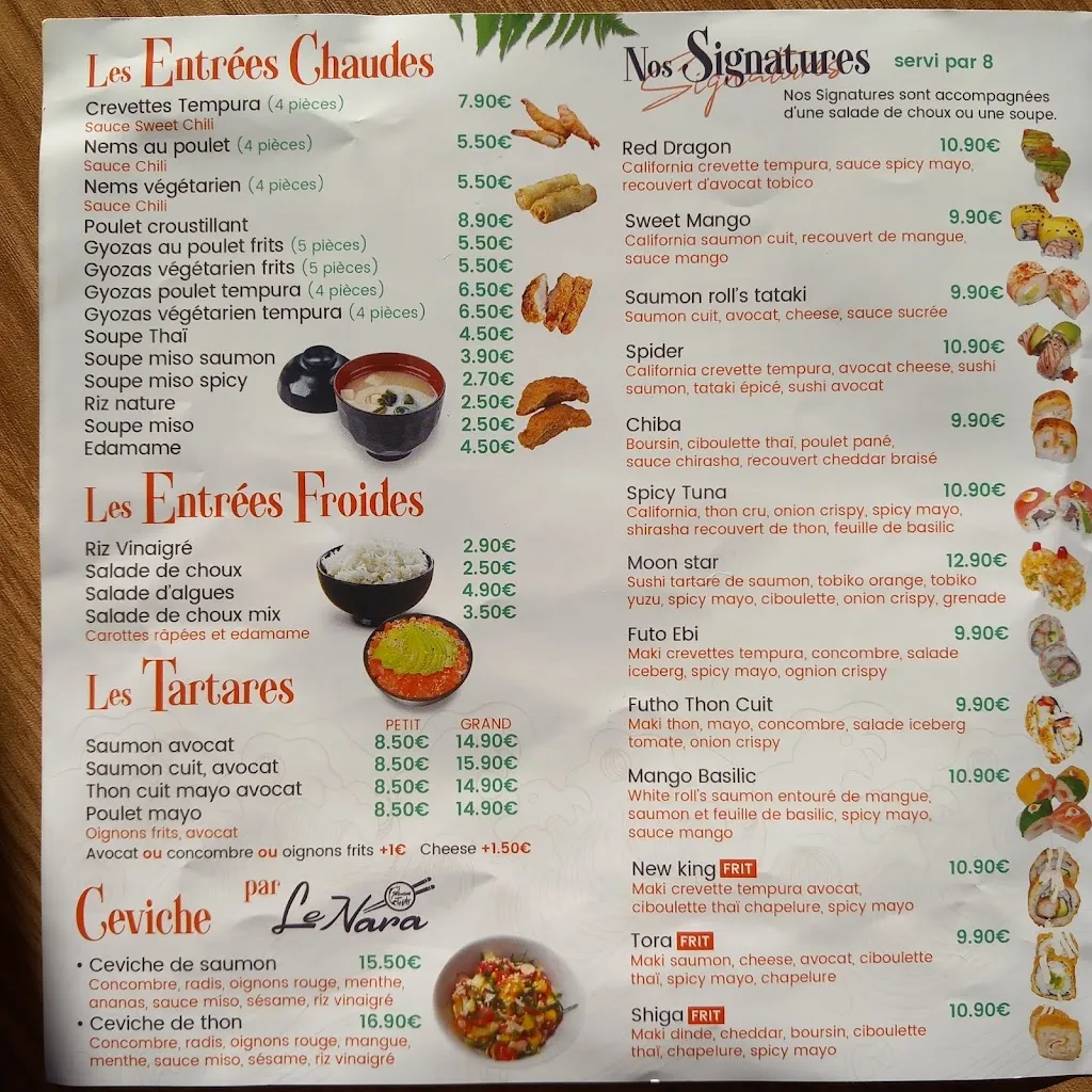Menu_Le Nara - Restaurant Sushi Thaï_Vigneux-sur-Seine_image_4