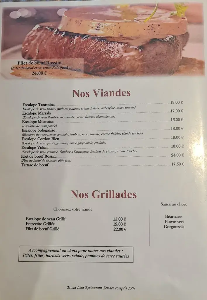 Menu_Restaurant Mona Lisa Ermont_Ermont_image_3