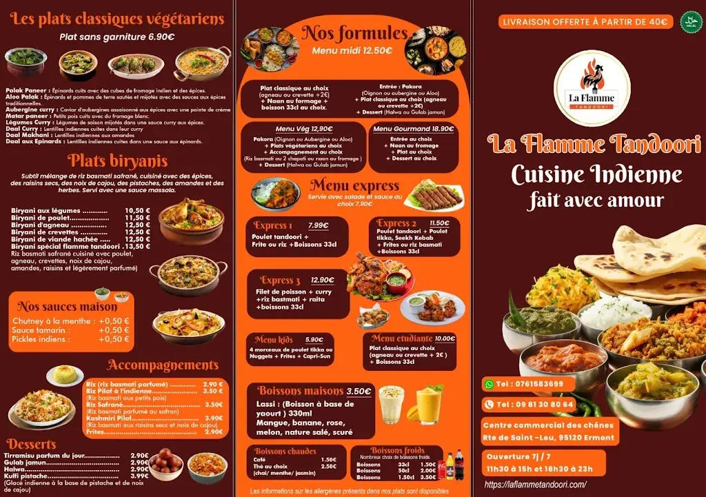 Menu_La Flamme Tandoori à Ermont_Ermont_image_2