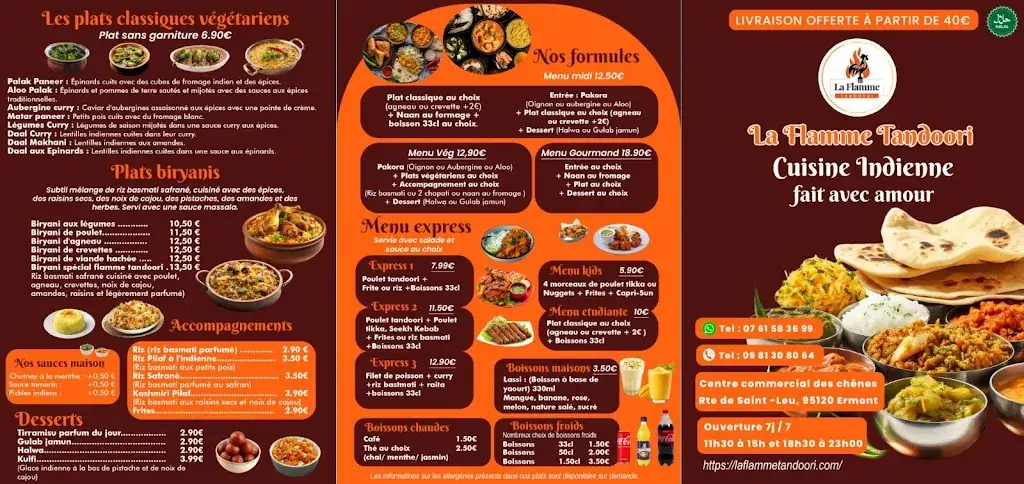 Menu_La Flamme Tandoori à Ermont_Ermont_image_3