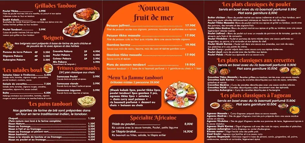 Menu_La Flamme Tandoori à Ermont_Ermont_image_4