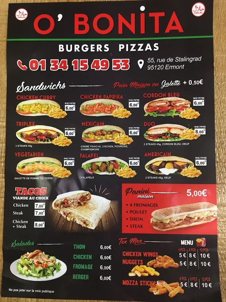 Menu_O'bonita_Ermont_image_1