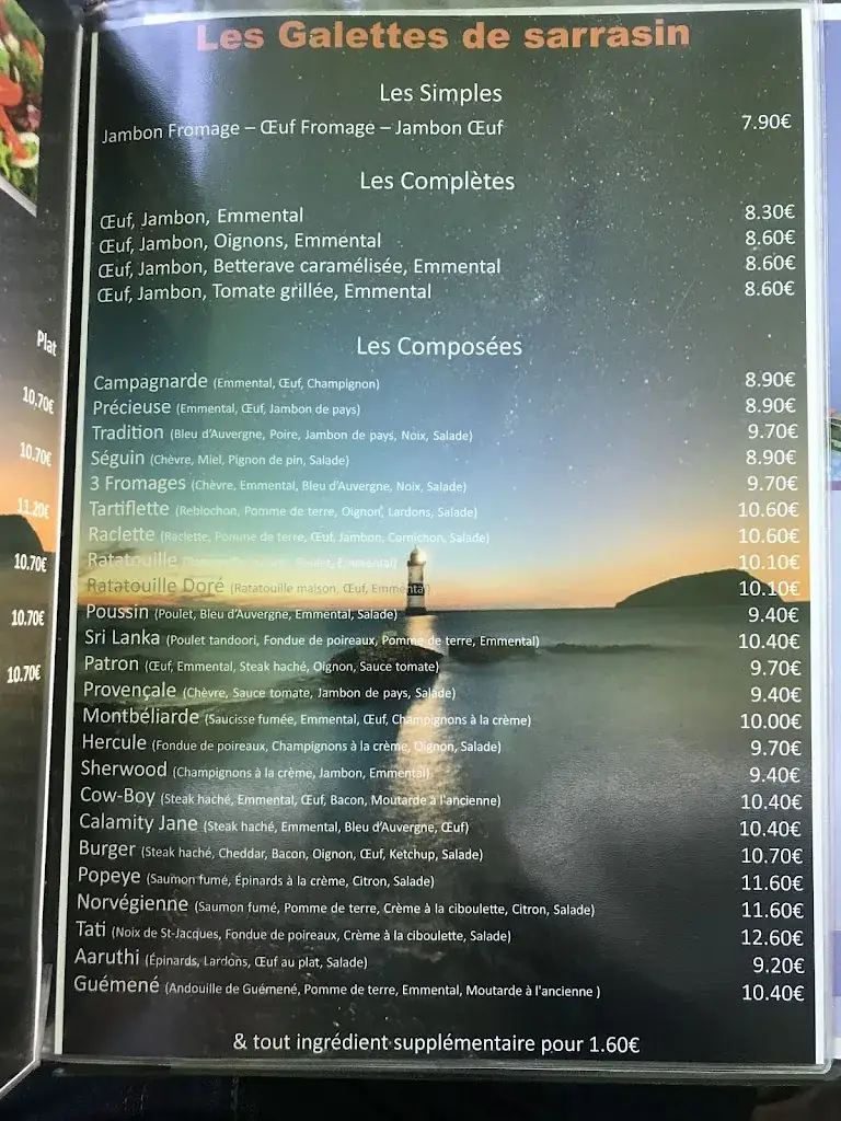 Menu_Crêperie La Plage Bretonne_Bois-d'Arcy_imagen_1