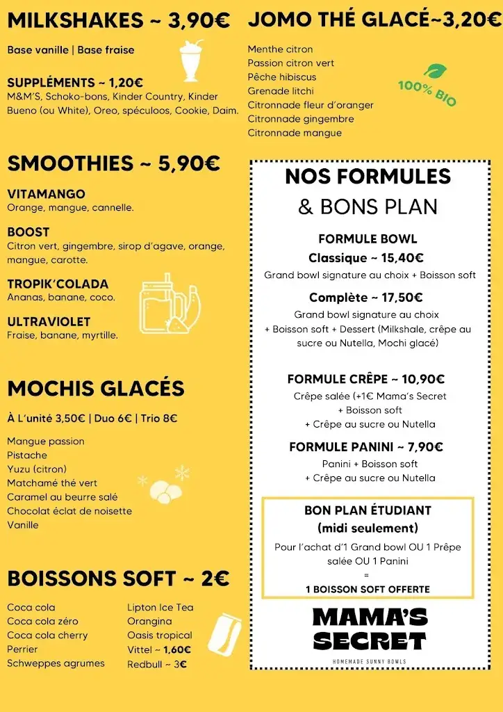 Menu_Mama's Secret - Fresnes_Fresnes_image_1
