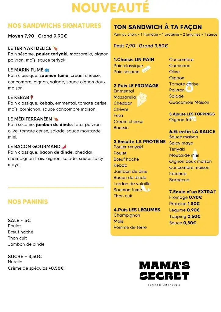 Menu_Mama's Secret - Fresnes_Fresnes_image_3