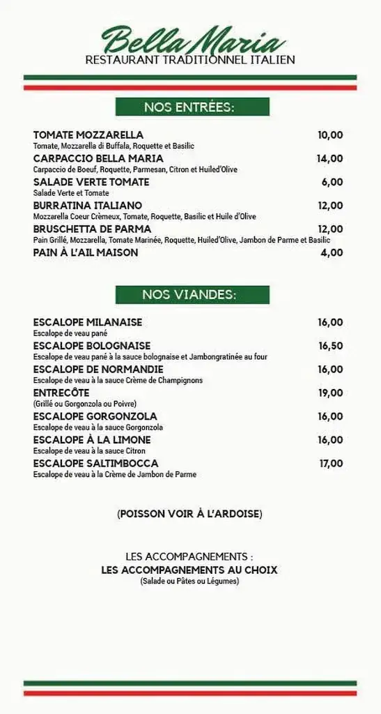 Menu_Bella Maria_Fresnes_image_3