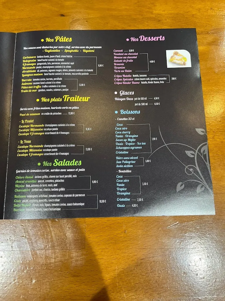 Menu_Bella Napoli_Fresnes_image_2