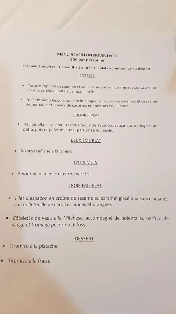 Menu_Restaurant Novecento_Fontenay-aux-Roses_image_2