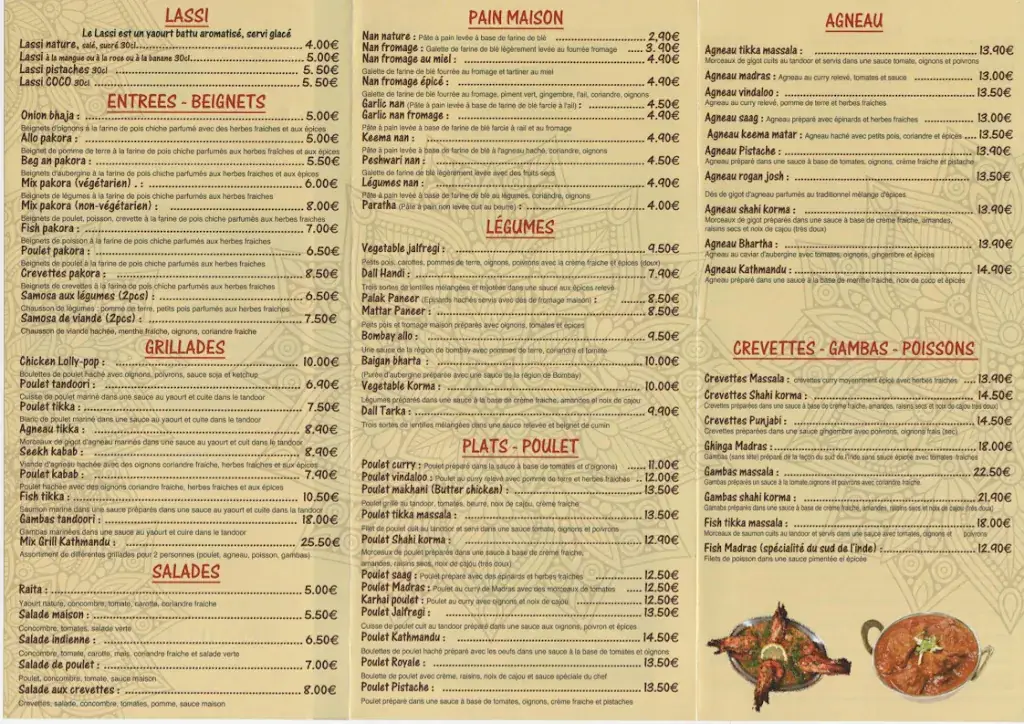 Menu_Restaurant New Kathmandu_Garches_image_1