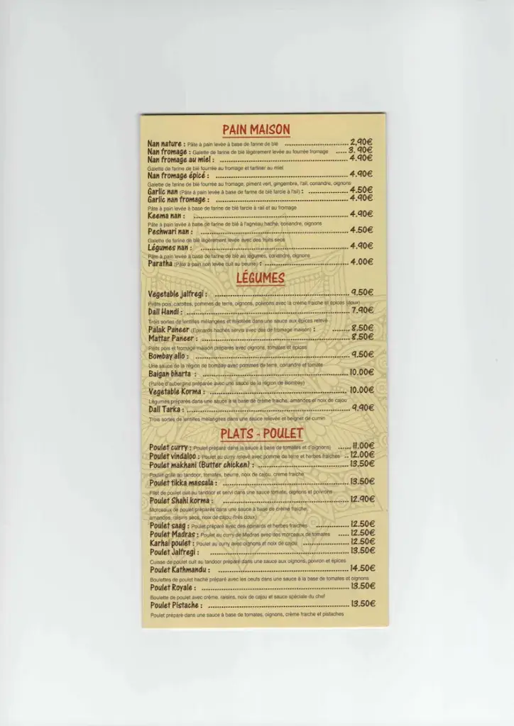 Menu_Restaurant New Kathmandu_Garches_image_3