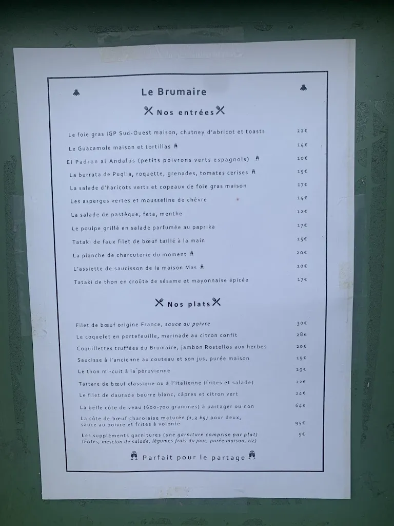 Menu_Restaurant Brumaire_Saint-Cloud_image_2