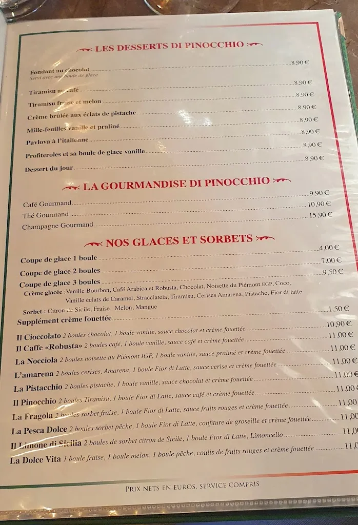 Menu_Il Pinocchio_Gonesse_image_2