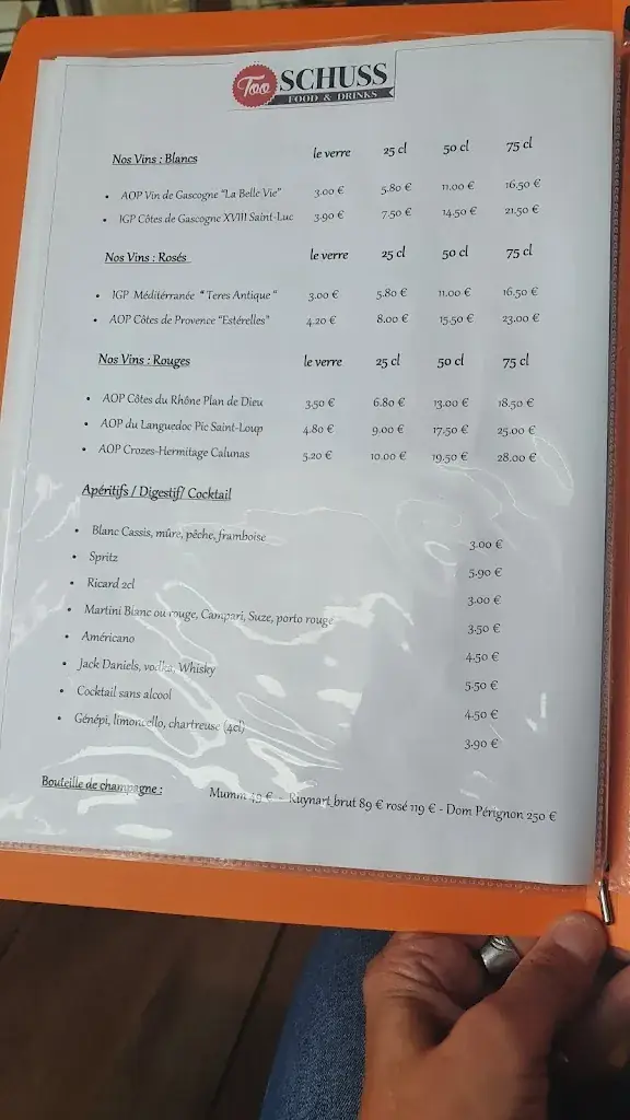 Menu_Too Schuss restaurant au Grand Epagny_Metz-Tessy_immagine_1