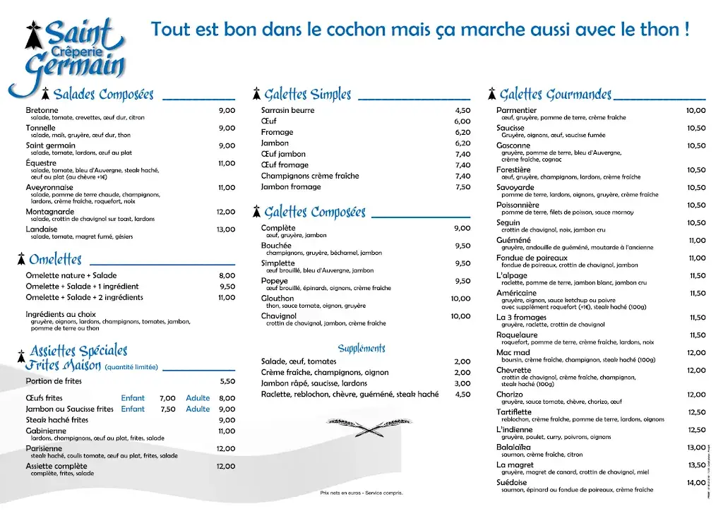 Menu_Crêperie Saint Germain_Gagny_immagine_1