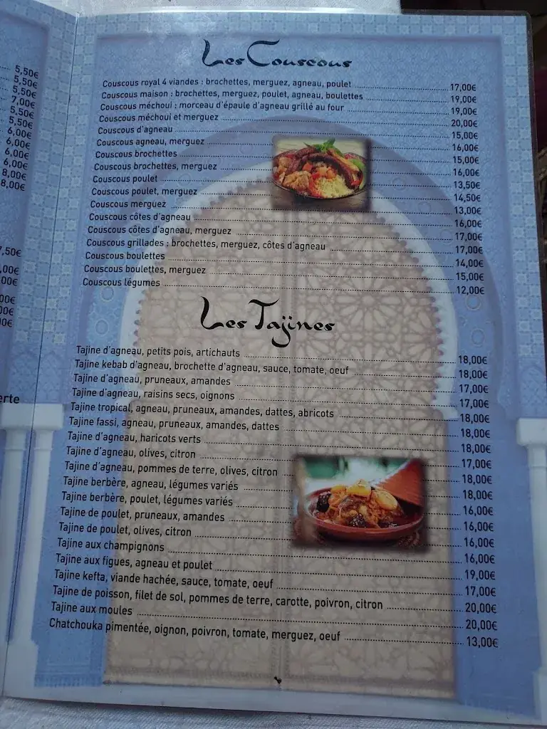 Menu_Restaurant La Mamounia_Mantes-la-Ville_imagen_4