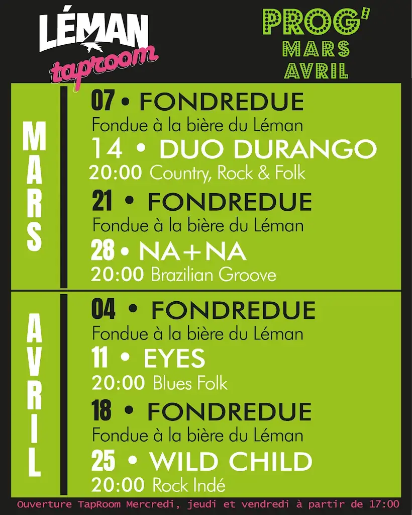 Brasserie Artisanale du Léman - Léman TapRoom_Allinges_menu_image_1