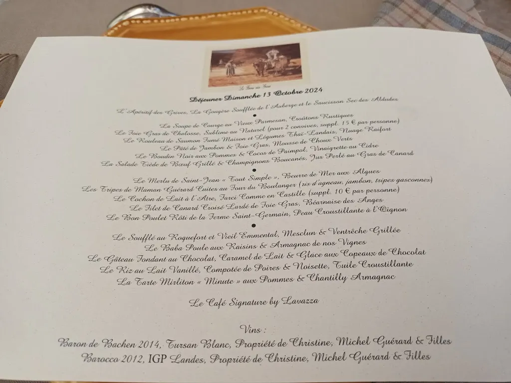 Menu_LA FERME AUX GRIVES_Eugénie-les-Bains_image_1