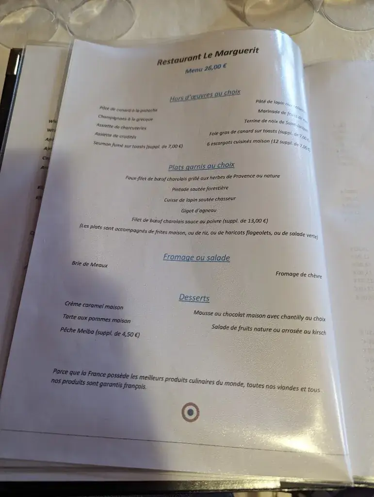 Menü_Restaurant Le Marguerit_Gretz-Armainvilliers_Bild_4