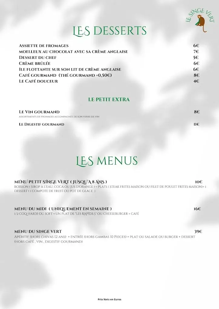 Menu_Le Singe Vert_Gretz-Armainvilliers_image_1