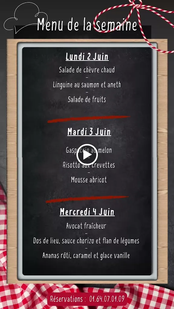 Menu_La Croix Blanche_Tournan-en-Brie_immagine_1