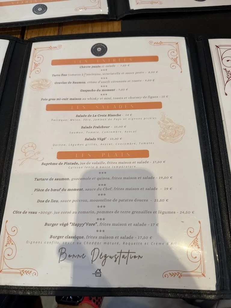 Menu_La Croix Blanche_Tournan-en-Brie_immagine_2