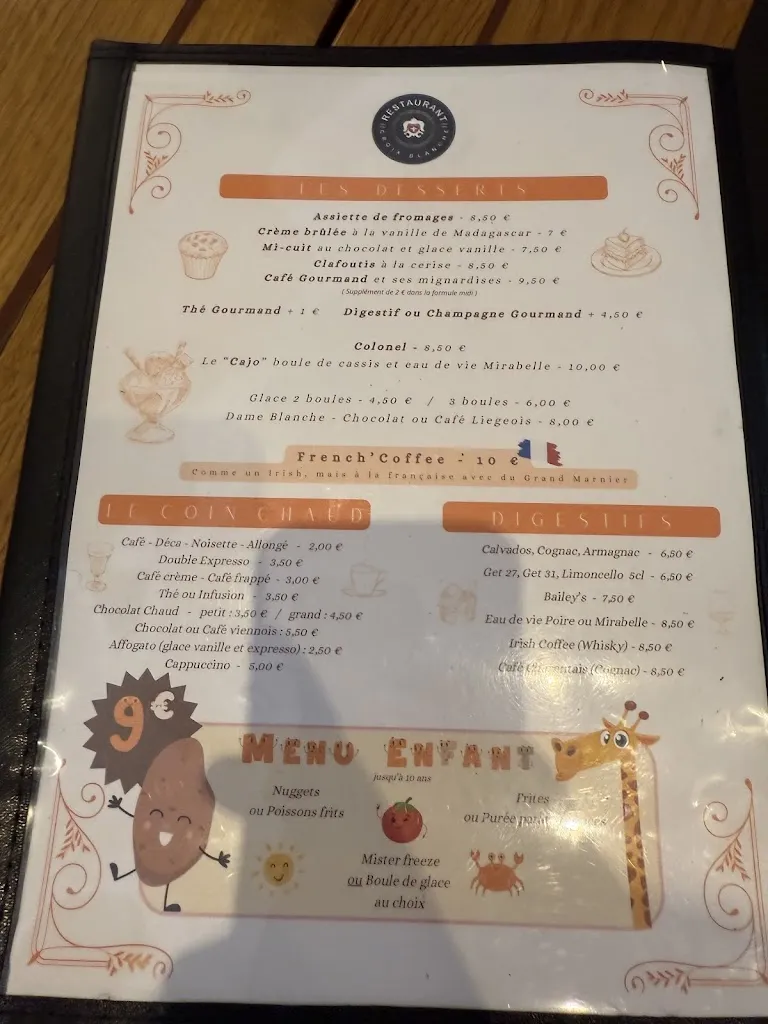 Menu_La Croix Blanche_Tournan-en-Brie_immagine_3