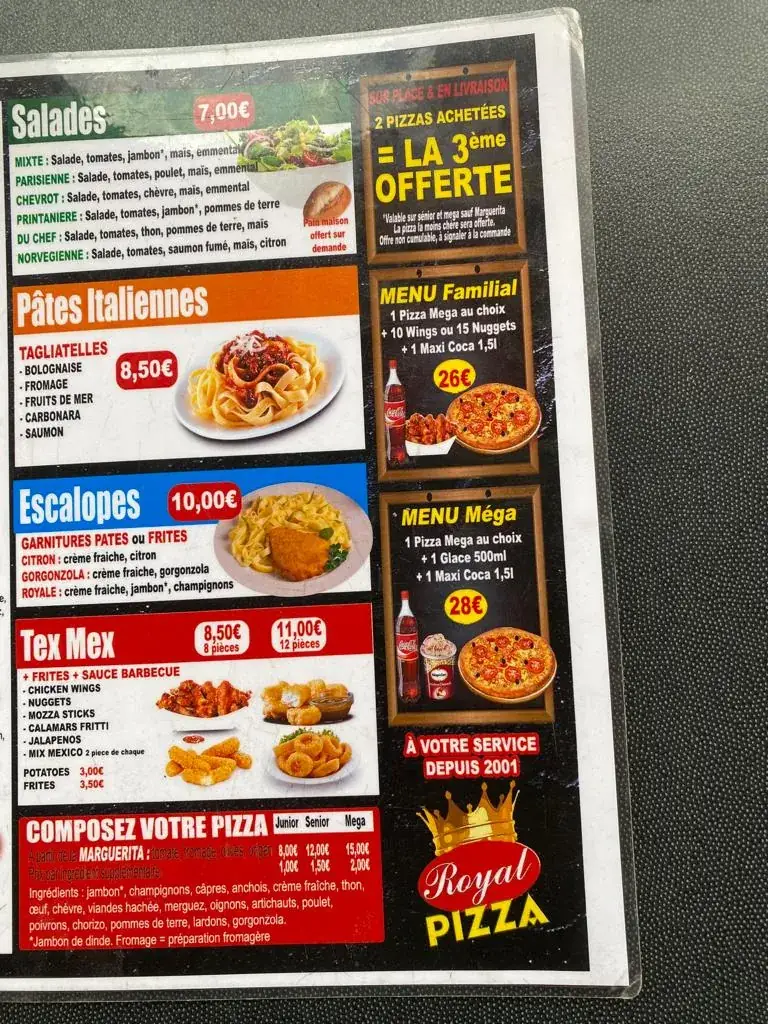 Menu_Allo Royal Pizza Gretz Armainvilliers Touran en brie_Gretz-Armainvilliers_image_2