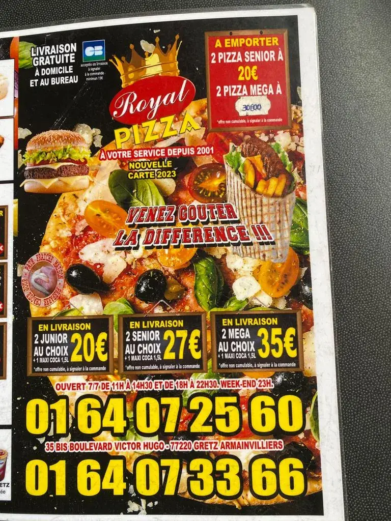 Menu_Allo Royal Pizza Gretz Armainvilliers Touran en brie_Gretz-Armainvilliers_image_4