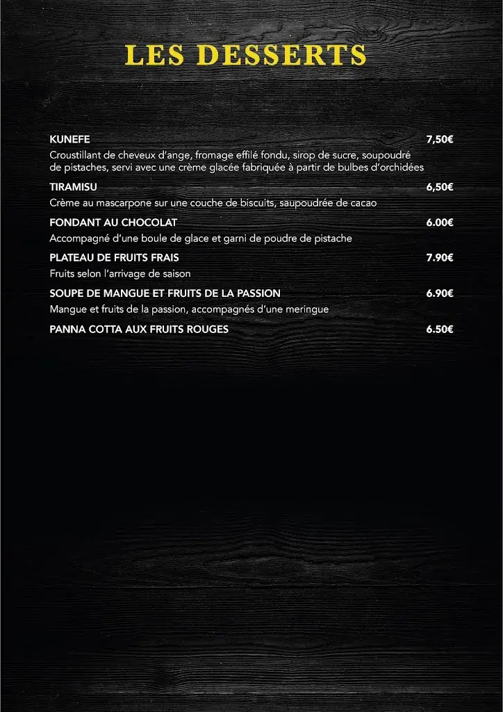 Menu_Gene's Steakhouse_Gennevilliers_image_3