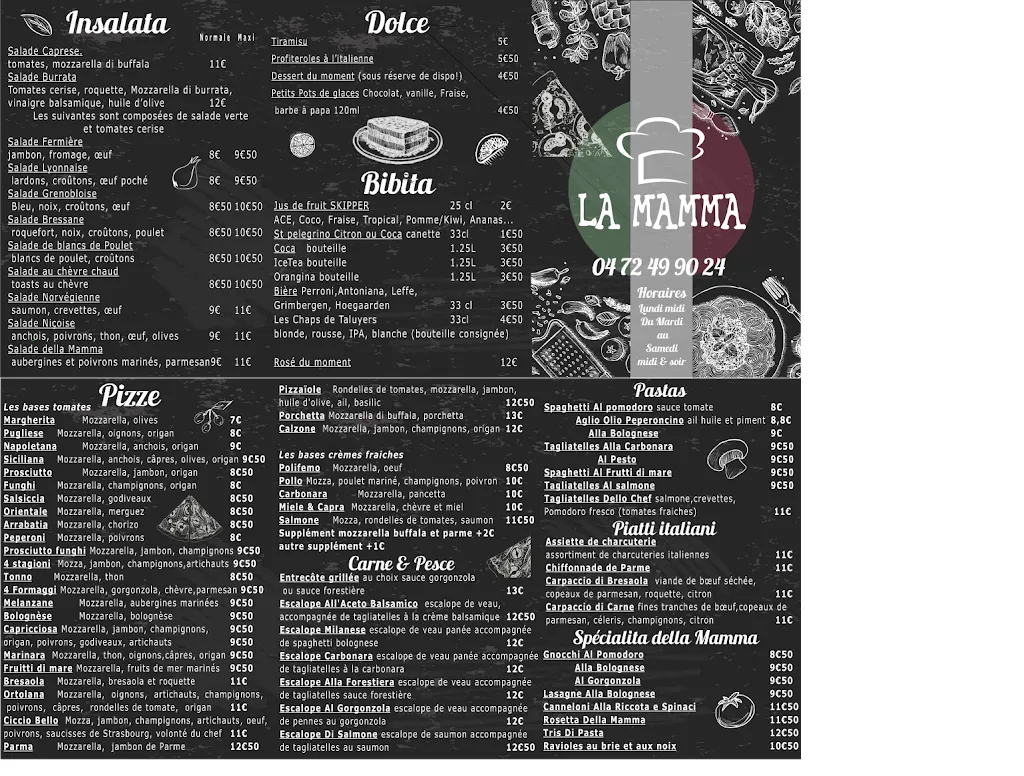 Menu_La Mamma_Grigny-sur-Rhône_immagine_2