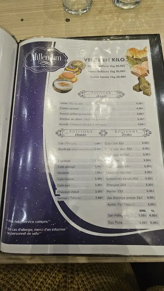 Menu_Millenium Salon de Thé & Pâtisserie_Essone_image_1