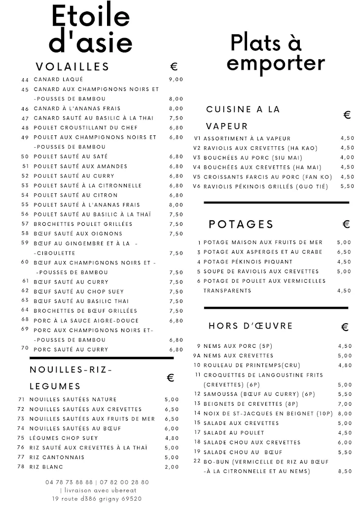 Menu_L'Etoile d'Asie_69520_image_1